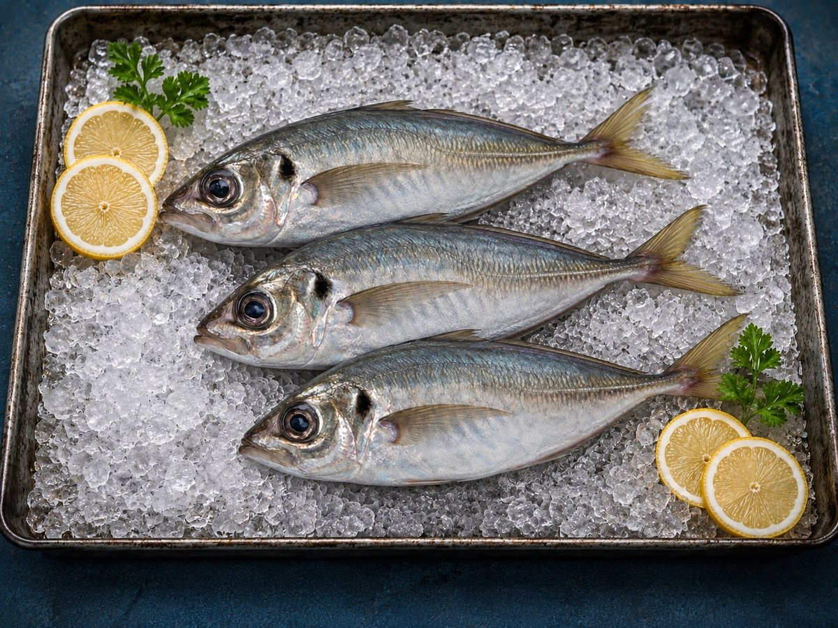 Horse Mackerel (Megalaspis cordyla) on ice — Sea Star Impex